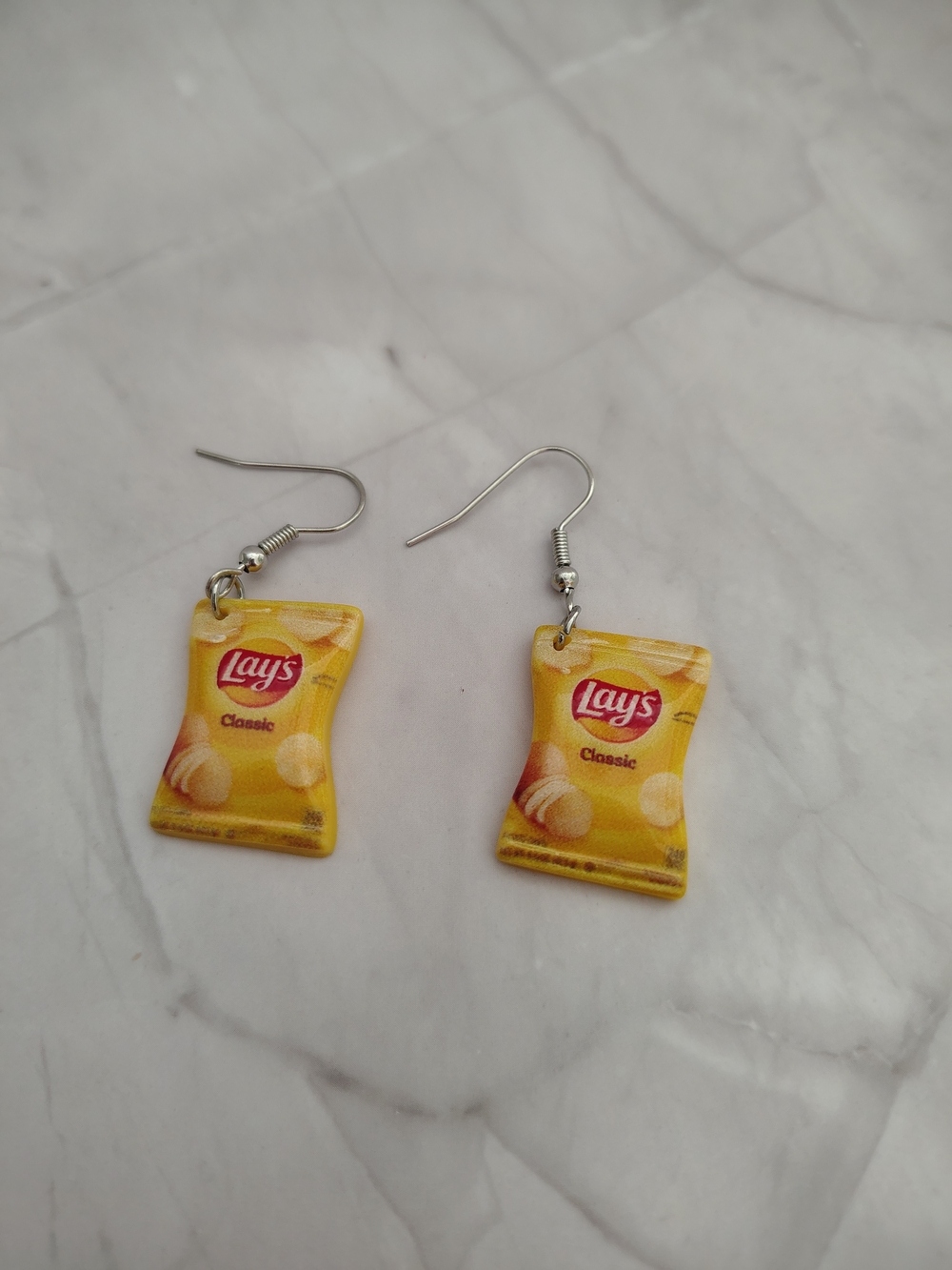 NEW Lay's Classic Potato Chip Bag Earrings 💛